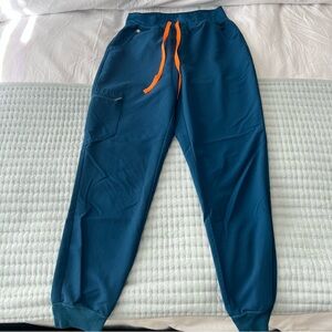 FIGS Zamora High Waisted Jogger Scrub Pants- Size S, Deep Reef